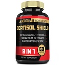 9in1 Cortisol Shield - Ashwagandha & Magnézium Glycinate, Rhodiola, Foszfatidilserine, L- Theanine, Licorice Root, St. John 's Wort, Lions Mane - Mind & Mood, Reflective Night Support - 60 kapszula