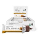Dr. Mercola Pure Power Mogyoróvaj Protein Bárok, 12 Servings, nem GMO, Soy Free, Gluten Free, Vegan Protein Bárok