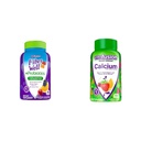 Vitafusion fiber well probiotics gumies Felnőttek 60 Count & Calcium Gummy Vitamins Csontfogak Gyümölcskrém Ízesített 100