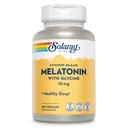 SOLARAY Melatonin 10mg glicin - kibővített kiadás, egészséges alvástámogatás és nyugtató relaxációs támogatás - Lab ellenőrzött, Vegan, glutén mentes, 60- napos garancia - 100 szerváció, 100 VegCaps
