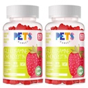 Háziállatok Legtisztább Glucosamine Chondroitin Gumies MSM & Elderberry Extra Strength - Közös támogatás, Antioxidáns Immun Support Supplement felnőttek, férfiak és nők számára. (2 Pack) Strawberry