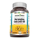 Amazing Omega norvég tőkehal májolaj 1250 Mg Softgels kiegészítés 124; Omega3, EPA, DHA, A-vitamin, D-vitamin és E-vitamin (citrom)