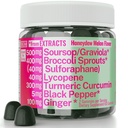 Soursop Graviola Curcumin Likopin Brokkoli Sprout Sulforaphane kivonat gumik kurkuma Ginger Black Pepper, Sour Sop Guyabano levél kiegészítés, rágótabletta kapszula kiegészítők