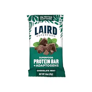 Laird Superfood Functional Protein Bars - Protein Bár, de jobb a Real Ingredients, Funkcionális gombák 10g Plant- alapú fehérje, 6g Fiber - Non-GMO - Menta csokoládé, 10 gróf (csomag 1)