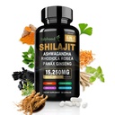 Shilajit férfiaknak / nőknek - Pure Himaláyan Organic, Shilajit kapszula Ashwagandha, kiegészítők 60 kapszula Alternatív rezin, cseppek és gumicukor