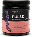 LEGION- All Natural Nitric Oxide Pretussion Drink to Boost Energy, Creatine Free, Naturally Sweared, Beta Alanine, Citrulline, Alpha GPC (Grape)
