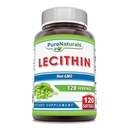 Pure Naturals Lecithin 1200 mg Softgels Supplementary 124; High Potenty Wastern 124; Non- GMO Wastern 124; Gluten Free (120 gróf)