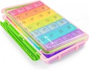 AUVON iMedassist Moisture- Proof Weekly Pill Organizer 4 Times egy nap, nagy 7 napos Pill Box esetében hordozható design utazási, eltávolítható egyéni konténerek Hold Vitamins, kiegészítők, gyógyszerek