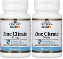 21. Century Healthcare Cink Citrate 50 mg, 60 Count (2-es csomag)