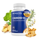 BioMatrix Candid- X Gut Cleanse Berberinnel, Oreganóval, Nátrium-kaprilát, Kamilla, Ginger, PAU D 'arco, Férfi és Nők részére készült étrendi kiegészítés 124; 90 kapszula