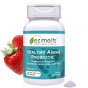 EZ oldható egészséges öregedés probiotikum, Bifidobacterium Longum BB536 (2 milliárd CFU), Sugar- mentes, probiotikumok nők és férfiak 50 +, 2 hónapos ellátás - 1 csomag