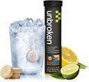 UNBROKEN 9EAA / BCAA Recovery tablets (60% FREE-FORM / 40% Di- & Tri- Peptides), Amino Acids Supplement for Speeder Recovery & Less Muscle Sobreat, Post & Pre- Workout for Men & Women, 10 Ser., Lemon Lime