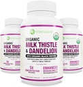Max Absorption USDA Organic Milk Thistle Potent 5: 1 Koncentrált kivonat (2000mg Strength) & Organic Dandelion Root