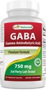 Legjobb Naturals GABA kiegészítés 750mg 180 Veggie kapszula, Naturals alvástámogatás