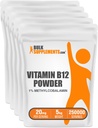 BulkSupplements.com B12-vitamin Metilkobalamin Por - 1% B12 Metilkobalamin, Essential B-vitamin - B12 kiegészítés, glutén mentes, 20 mg per szerving, 5kg (11 kg) (1-es csomag)