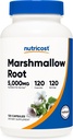 Nutricost Marshmallow Root 5000mg egyenértékű, 120 Vegetáriánus kapszula - Gluten Free & Non- GMO - 500mg 10: 1 kivonat