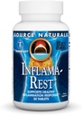 Source Naturals Inflama- Rest - Herbal & Mineral Blend Turmeric, Boswellia, Ginger, Quercetin - Maximum Stress Relief & Relaxation - 30 tabletta