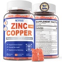 Cink gumik réz + probiotikumok, B6 vitamin Max Abszorpció, Cink kiegészítők férfiak és nők, Két esszenciális ásványegyensúly képlet immunitás és a Gut Health, Vegan, Non-GMO, 120 Cts