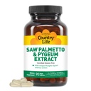 Country Life Saw Palmetto & Pygeum Extract - Prostata-Gesundheitsergänzung für die Gesundheit von Männern - Fördert gesunde Urinary Tract Funktion, 90 Kapseln