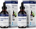 Fulvic Humic Acid folyadék kiegészítés. Növény származott ásványi cseppek, Több mint 75 Trace Ásványok energia boost. Akár 8 hónap ellátás. Koncentráció 250%. 2oz Minden. 2 palackok.