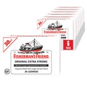 Fisherman 's Friend Cough Drop, Cough Suppressant and Hore Throat Lozenges, Original Extra Strong, 10 mg Mentol, 228 Drops (6 csomag 38)