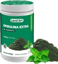 Land Art Organic Spirulina Extra Powder - Menta Flavoured - 100% Tiszta - 75 Servings - Superfood - Good Taste and Good Side - 10% Bioaktív klorofill - Erőteljes forrása antioxidánsok