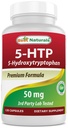 Best Naturals 5- HTP 50 mg 120 kapszula, 5 HTP kapszula támogatás Relaxáció és nyugalmas alvás