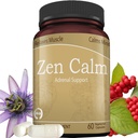 Zen Solid Stress Adrenal Support Supplement Organic Adaptogenic Herbs - Magnézium, B Vitamins, GABA & More to Support a Natural Cool. Nem fulladós. Nem GMO (60 Veggie Caps)