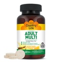 Country Life Adult Chewable Multivitamin mit Coenzym B-Vitamins, Antioxidantien, Mineralien, Ananas-Orange Flavor - Unterstützt Energiemetabolismus und Immungesundheit, Glutenfrei - 60 Wafer