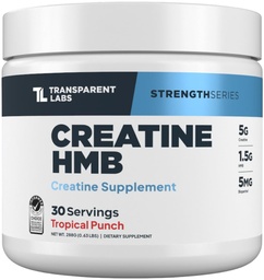 Átlátszó Labs Creatine HMB - Creatine Monohidrát Powder HMB izomnövekedéshez, fokozott erő, fokozott energia teljesítmény, és jobb atlétikai teljesítmény - 30 szervizek, trópusi puncs