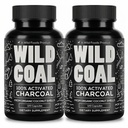 Wild Foods Actived Charcoin Capsicum 124; 100% Organic Cochems Shells Active Tablets for Bloating Relief