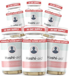 IBDassess ™ Hashi Aid Thyroid Support for Women & Men - Thyroid Supplement for Hashimoto 's Disease & Hypothyreosis * - Ashwagandha, Selenium, Cink, Essential Vitamins & More - 30 kapszula (6 csomag)