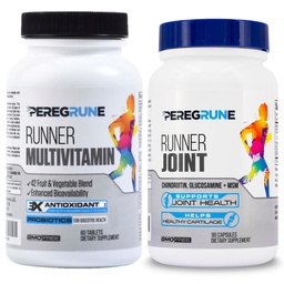 Runner Multivitamin & Joint Support Supplement - Antioxidánsok, B-vitamin Complex, Probiotics for Health, Energy, Endurance, Recovery - Glucosamin Chondroitin, MSM - GMP Running Supplements