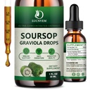 (2 csomag) Organic Soursop Graviola Liquid Drops, Soursop kivonat Organic Pure for Natural Antioxidant, Cell Support & Regeneration, Immune Boost, Soursop Bitters Liquid Rich in Multivitamin - 2 FL OZ