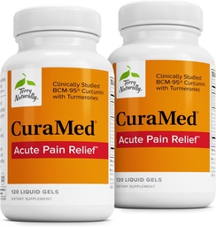 Terry Natural CuraMed Acute Pain Relief - Kiegészítés BCM- 95 Curcumin & BOS- 10 Boswellia - Black Sesame Seed Oil to Support Relief of Alternational Discomfort - 120 Liquid Gels (2-es csomag)
