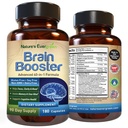 Brain Booster 40- in- 1 Formula Supplement for Focus, Memory, Clarity, Energy Women 124; for Men & Women, Cognitive Function Nootropic Support with DMAE, Brain Health Formula 124; (180 Capproved - 90 Day Supply)