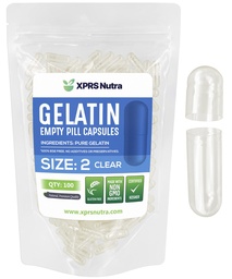 XPRS Nutra mérete 2 üres kapszula - 100 db tiszta üres zselatin kapszula - pirula DIY kapszula töltelék - tiszta szarvasmarha pill gél kapcsok Do- it- Yourself kiegészítők
