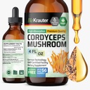 BIO KRAUTER Cordyceps Gombakivonat - Cordyceps Sinensis folyékony gombakivonat - 670 mg / szerving - vegán, alkohol és cukor mentes - 4 Fl.Oz.