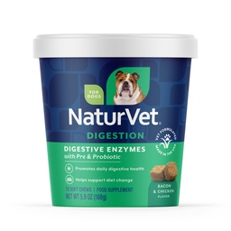 NaturVet - Emésztési Enzimek - Plus probiotikumok és prebiotikumok - Segíti a diétás változást és a egészséges emésztési tract - kutyáknak (lágy sajtok, 70 gróf)