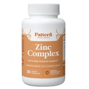 Pattern Wellness Cink Complex - Támogatja az immunrendszert, a bőrt és az emésztést - magas abszorpciós Cink C-vitaminnal, probiotikumok és természetes keverékek - 30 Vegán kapszula