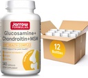 Jarrow Formulas Glucosamine + Chondroitin + MSM kapszula, C-vitaminnal és mangánnal kiegészített közös támogatás, 240 kapszula, 60 napos ellátás, 12-es csomag
