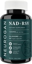 Neurogan NAD + Resveratrol kapszula 1: 1 Ratio - 1200mg Per Serving, 90 Ct - Celluláris egészség és egészséges öregedés kiegészítők, Energy & Immune Support - Nicotine Adenine Dinucleotide NAD + Kiegészítés