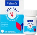 Hyland 's No. 4 Cell Salt Ferrum Phos 6X Tablets, Decongestant and Sinus Relief, Gyulladás kiegészítés, Természetes enyhítése hideg és láz tünetek, gyors oldódó tabletták, 100 gróf