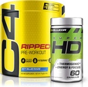 C4 Riped & SuperHD, The Thermogenic Bundle, C4 Preped Pre Workout Powder, ICY Blue Razz 30 Servings + SuperHD Capsimax és zöld tea kivonat, 60 Servings