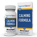 Superior Source Calming Formula, L-Theanine, Melatonin, Under The Tongue Quick Dissolution MicroLingual Tablets, 60 Ct, 5HTP a fokozott szerotonin konverzió, Alvástámogatás, Non-GMO