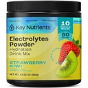 Kulcsfontosságú NUTRIENS Multivitamin Elektrolites Powder No Sugar - Juicy Strawberry Kiwi Electrolyte Powder - Endurance & Energy Supplement - Hidratációs Powder - No Calories - 90 Servings - Made in USA