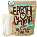 Earth Chimp Organic Vegan Protein Powder - probiotikumokkal - Nem GMO, Tejmentes, Non Whey, Növényi alapú fehérje por nőknek és férfiaknak, Gluten Free - 26 Servings 32 Oz (Sima és nem édesített)
