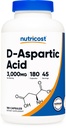 Nutricost D- aspartic acid (DAA) Capsules 3000mg per Serving (180 kapszula) - Non-GMO