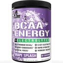 EVL BCAA Amino Acids Powder - BCAA Energy Pre Workout Powder for Muscle Recovery Lean Growth and Endurance - Rehidratáló Post Workout Recovery Drink 6 Key Electrolytes - Grape Splash