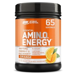 Optimum Nutrition Amino Energy - Előedzés zöld tea, BCAA, Amino Acids, Keto Friendly, Green Coffee Extract, Energy Powder - Orange Cooler, 65 Servings (Csomagolás május Vary)
